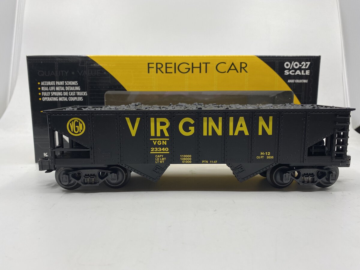 K-Line k622-44613 O Gauge Virginian Ribbed Hopper #23340 LN/Box