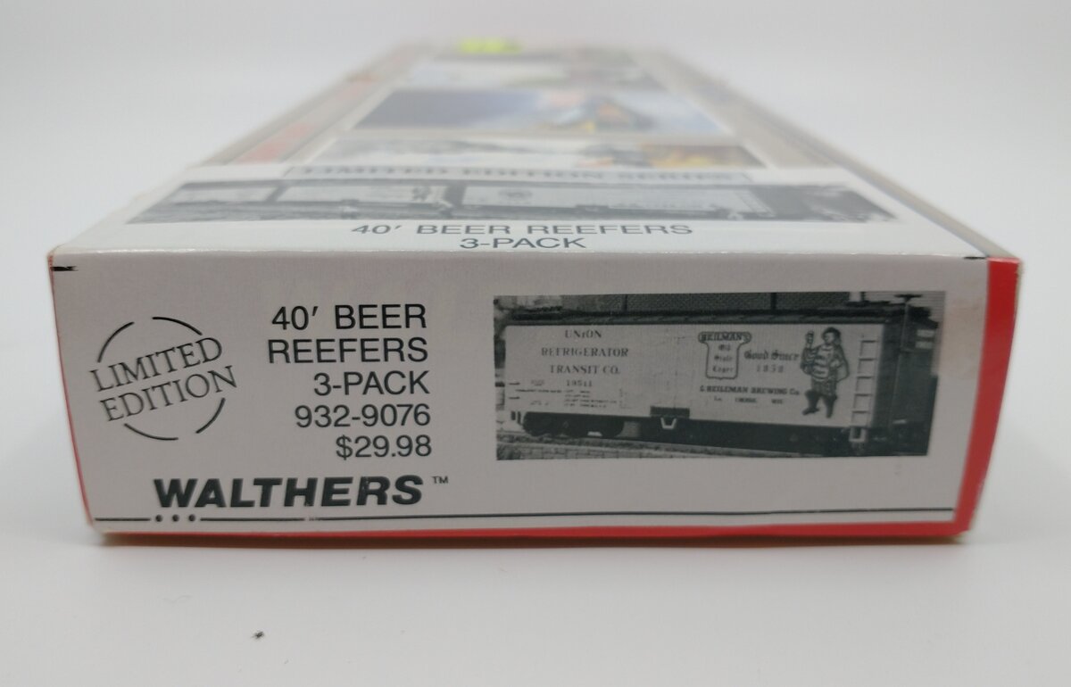 Walthers 932-9076 HO 40' Beer Reefer Cars Kit (Pack of 3)