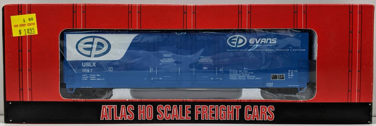 Atlas 1757-1 HO Scale Evans Double Plug Door Boxcar #11167 LN/Box