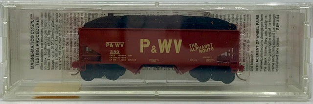Micro-Trains 05500260 N P&WV 33' Twin Bay Offset Side Hopper #380
