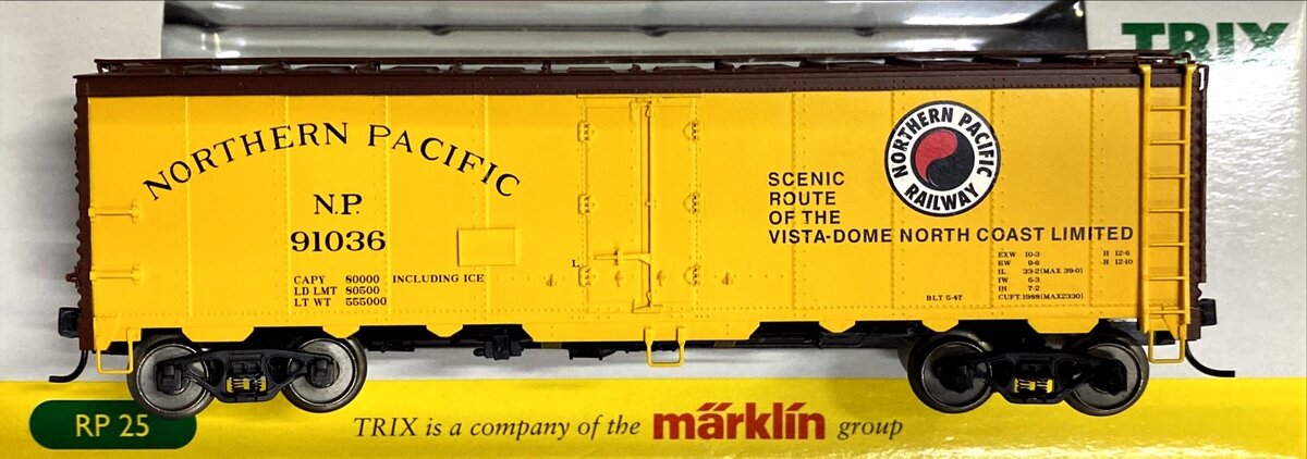 Trix 24902-15 HO Scale Northern Pacific Reefer #91036 LN/Box
