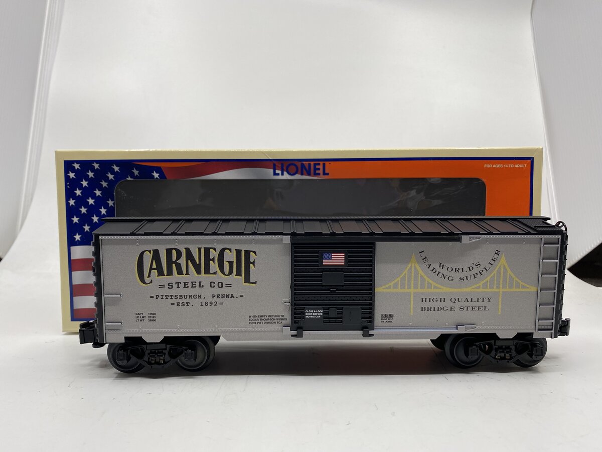 Lionel 6-84595 Carnegie Steel Box Car (Steel Gray) LN/Box