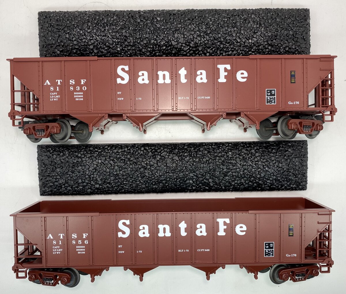 MTH 20-97058 O Gauge Santa Fe Premier 4-Bay Hopper Car Set (Set of 6) LN/Box