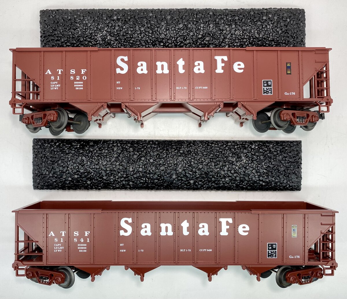 MTH 20-97058 O Gauge Santa Fe Premier 4-Bay Hopper Car Set (Set of 6) LN/Box