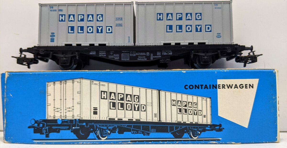 Marklin 4659 HO Hapag Lloyd Flatcar w/Containers LN/Box