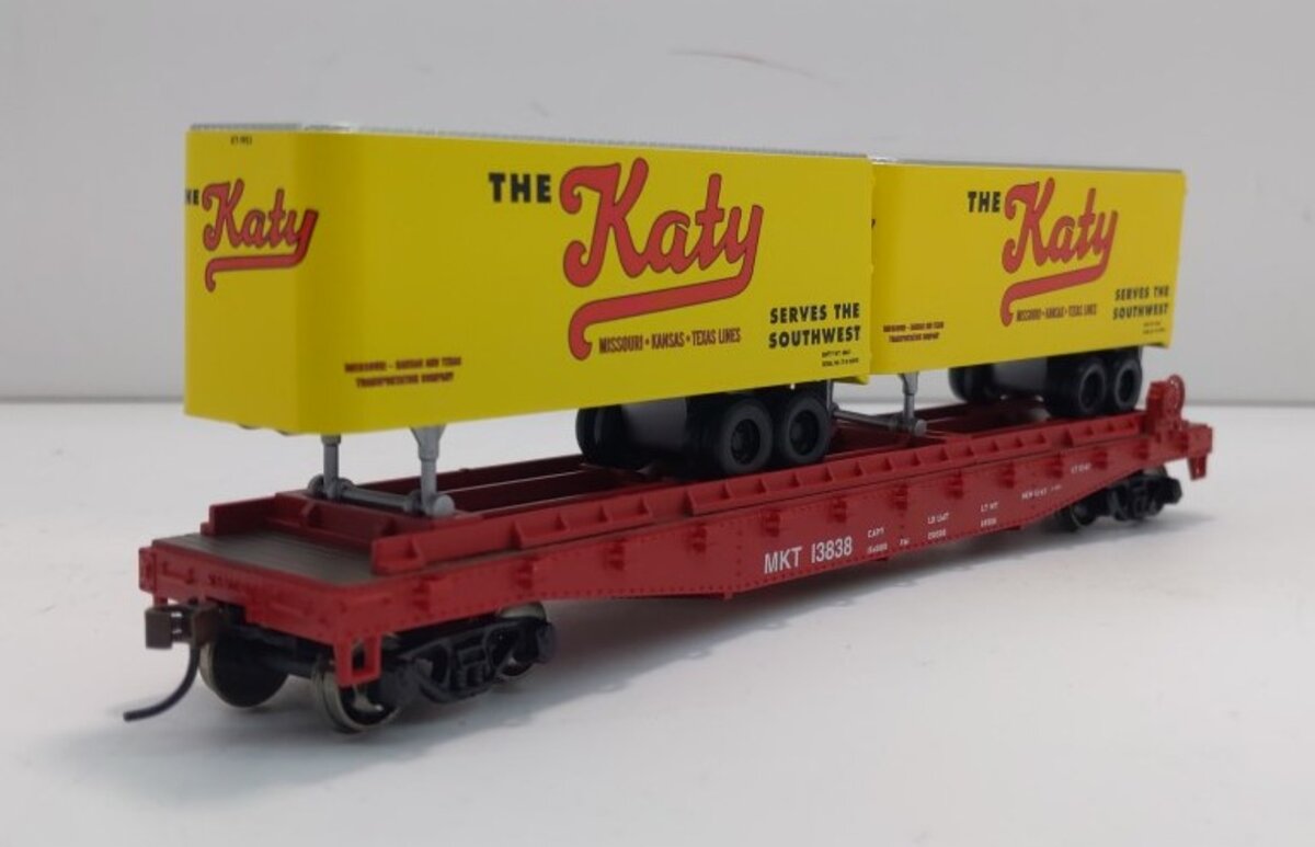 Athearn 92391 HO Scale Ready To Roll MKT 50' Flat with 2-25' Trailers # 13838