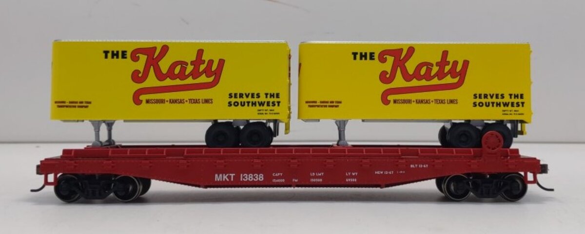 Athearn 92391 HO Scale Ready To Roll MKT 50' Flat with 2-25' Trailers # 13838