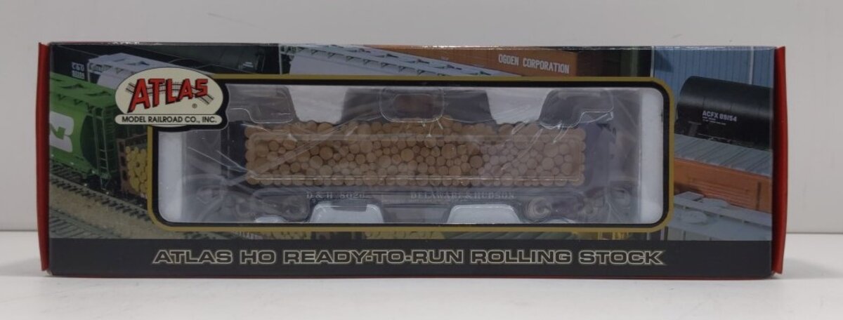 Atlas 1612-1 HO Scale Delaware & Hudson GSC Pulpwood Flat #8026 MT/Box