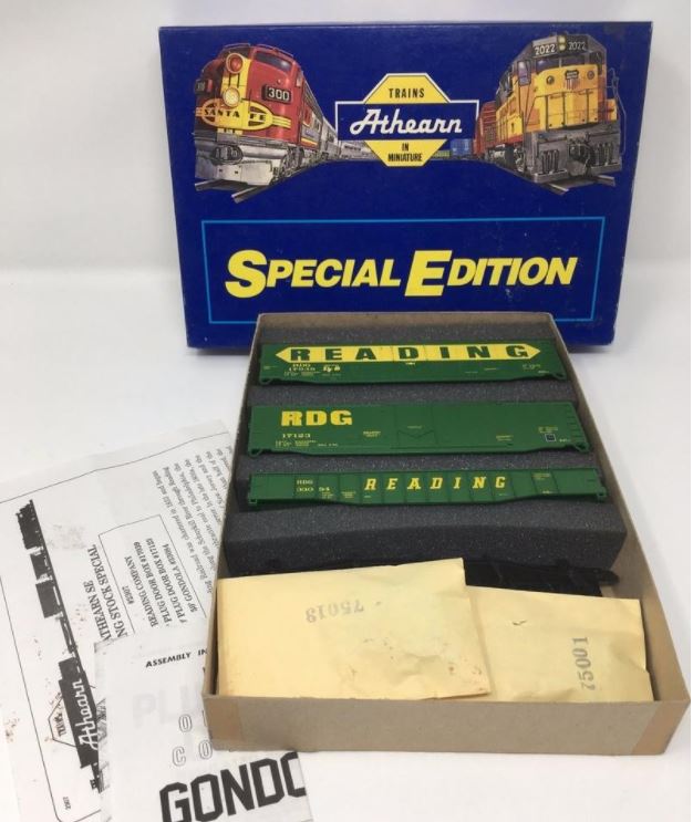 Athearn 2307 HO Scale Reading Company 50' Box Car & Gondola Kit (Set of 3)