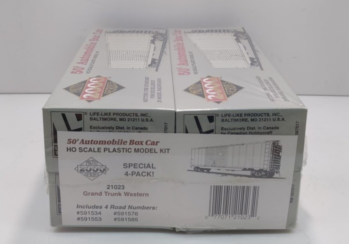 Proto 2000 21023 50' Automobile Box Car Kit (Pack of 4)