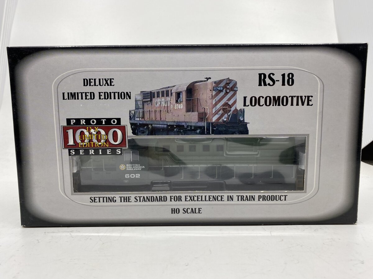 Proto 1000 600090 HO British Columbia Railway RS18 Diesel Locomotive #602 LN/Box