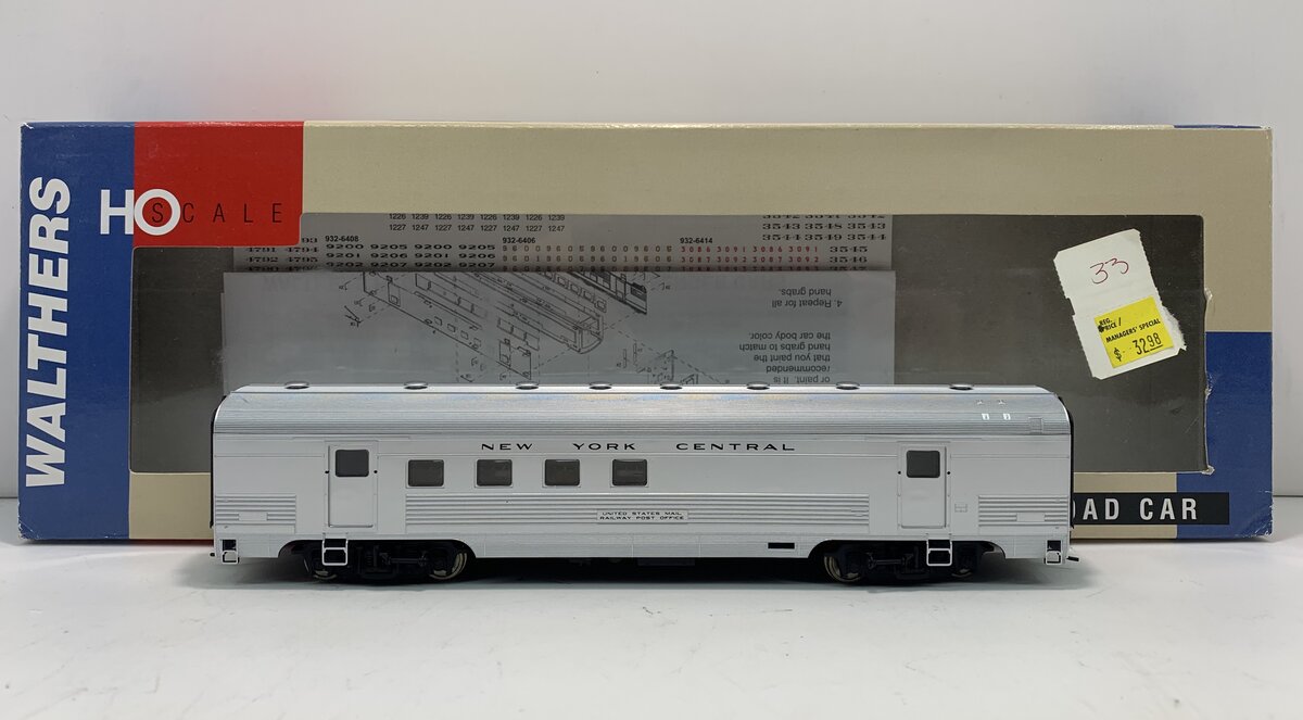 Walthers 932-6448 New York Central 63' Budd RPO Passenger Car LN/Box