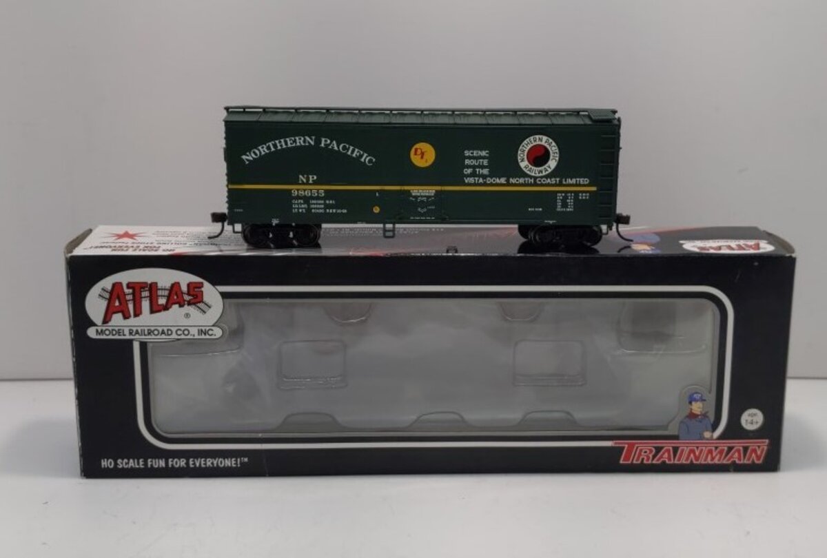 Atlas 20001615 HO Northern Pacific 40' Plug Door Box Car #98655 NIB