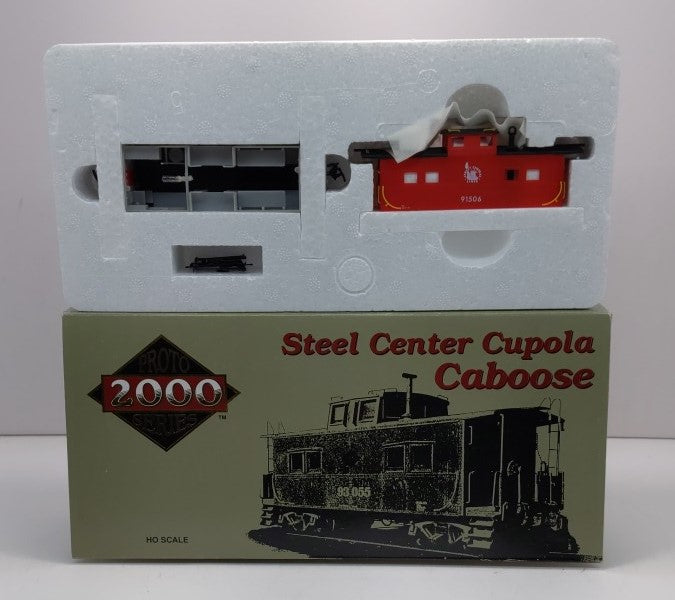 Proto 2000 8238 HO JC Steel Center Cupola Caboose #91506 -Unassembled LN/Box