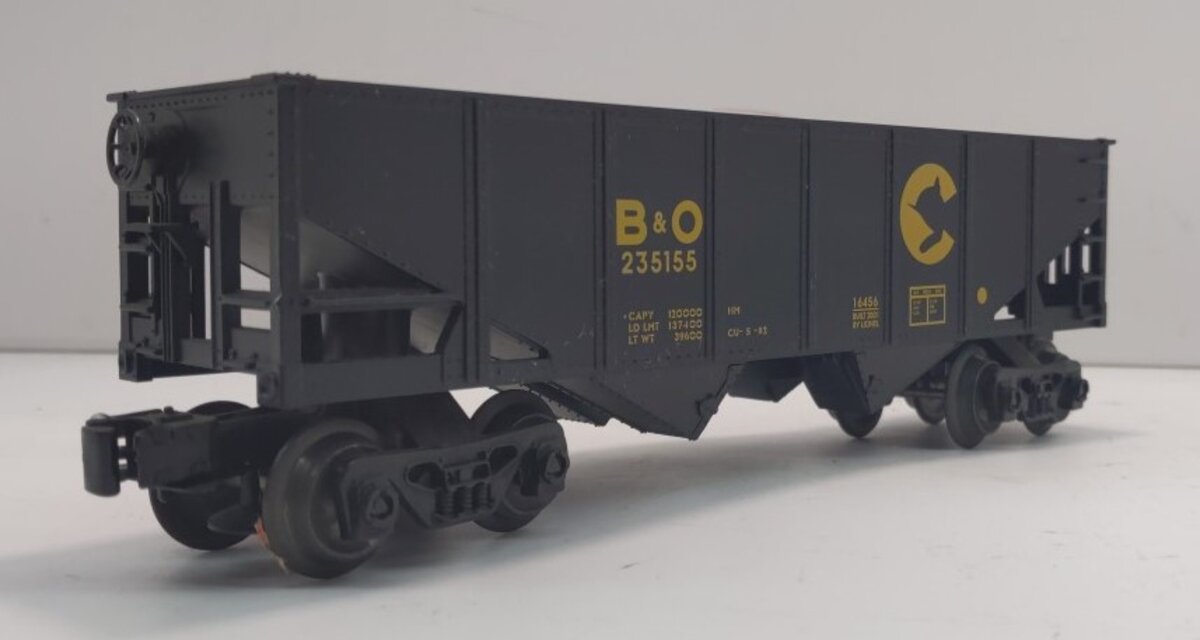 Lionel 6-16456 O Gauge Chessie B&O 2-Bay Hopper #235155 LN