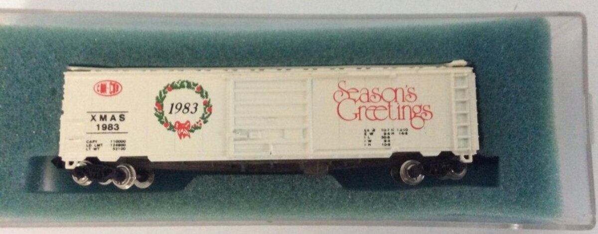 Con-Cor 8306 N Scale 1983 Xmas Season's Greetings Boxcar LN/Box