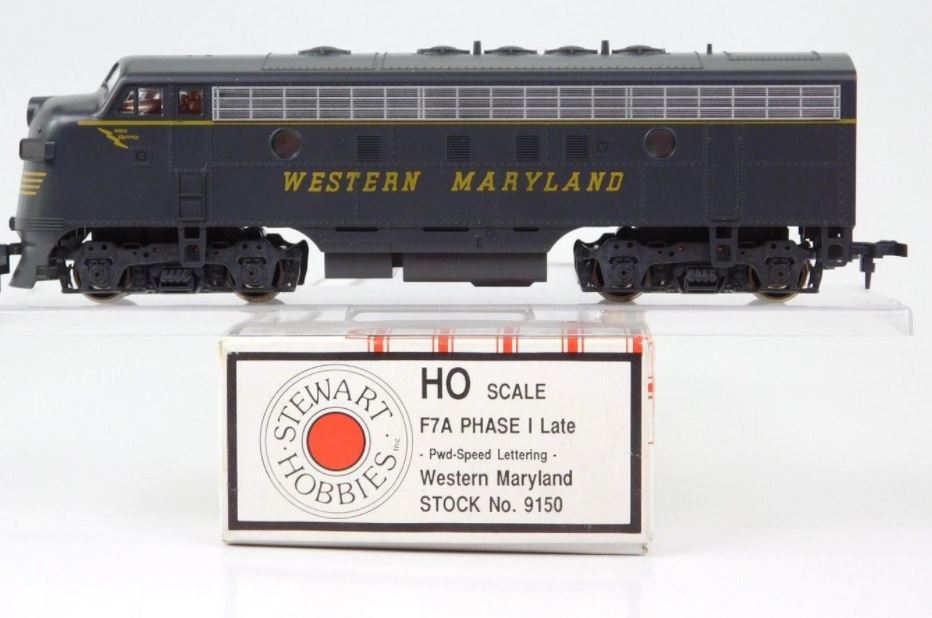 Stewart Hobbies 9150 HO Western Maryland F7A Phase I Late Powered Locomotive LN/Box