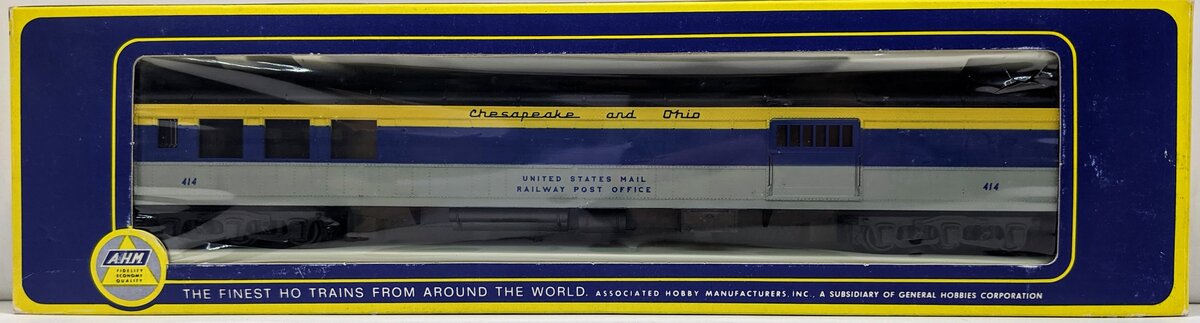 AHM 6203-C HO Scale Chesapeake & Ohio Combine Passenger Car #414 LN/Box