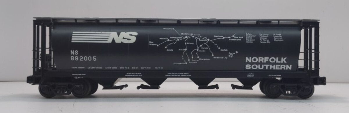 MTH 30-75178 Norfolk Southern 4-Bay Cylindrical Hopper #892005 LN/Box