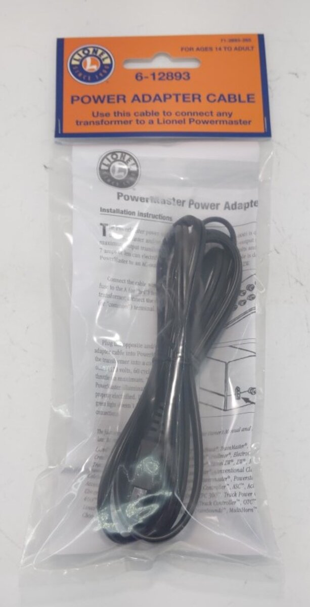 Lionel 6-12893 O Scale PM-1 Power Adapter Cable