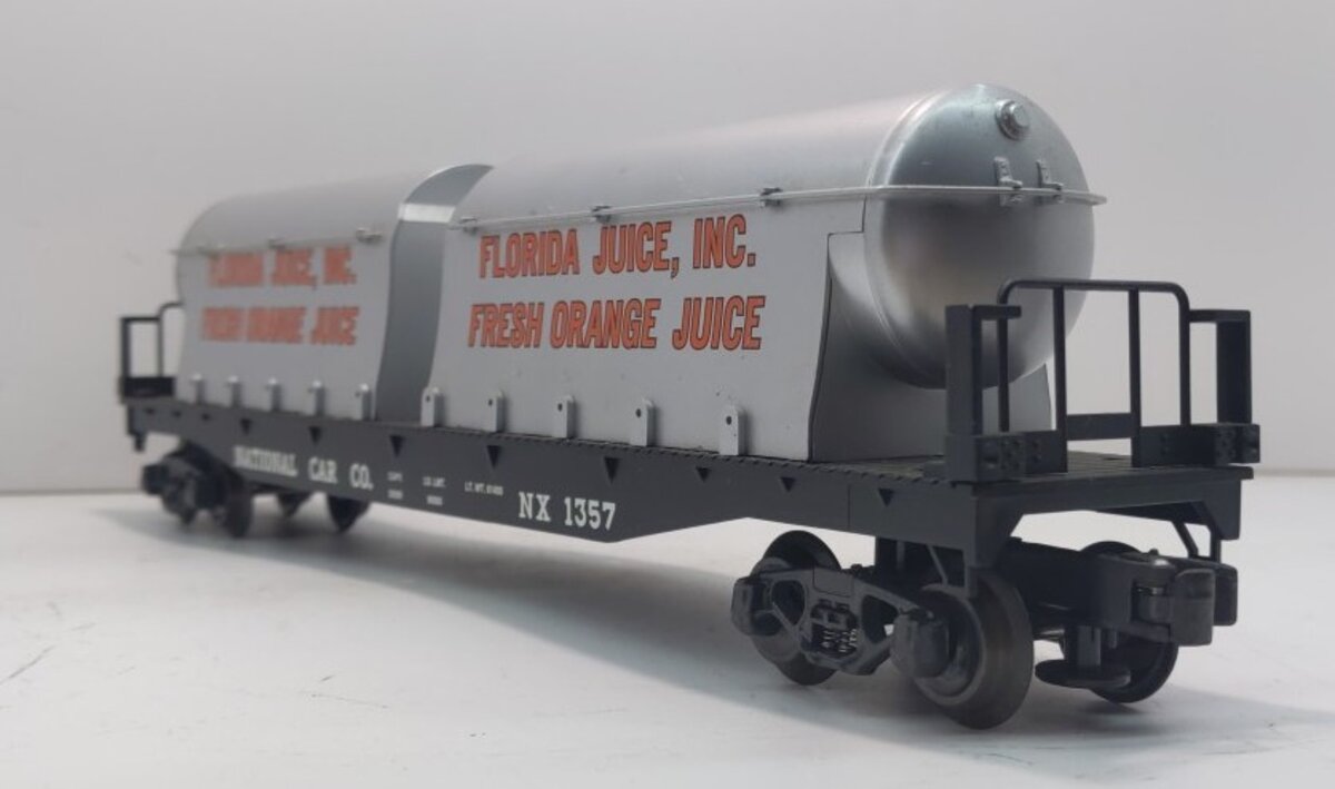 K-Line K691-8014 National Car Co. Flatcar with Juice Containers LN/Box