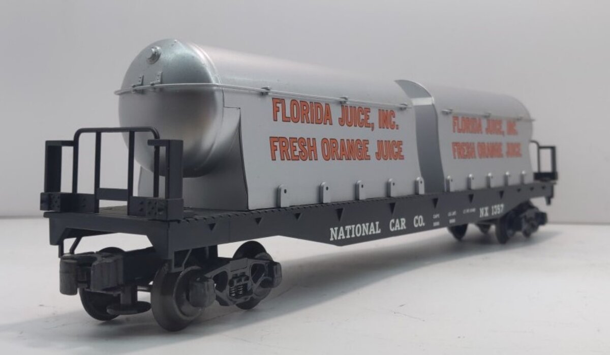 K-Line K691-8014 National Car Co. Flatcar with Juice Containers LN/Box