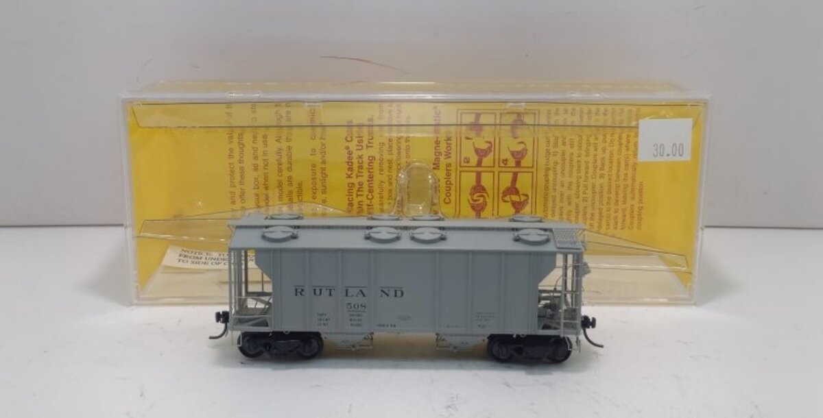Kadee 8312 HO Rutland PS-2 Covered Hopper w/ Scale Coupler #508 LN/Box