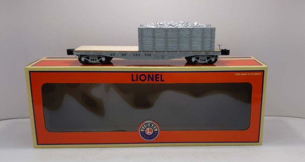 Lionel 6-27706 O Gauge Santa Fe Idler Flatcar with Load #3191852
