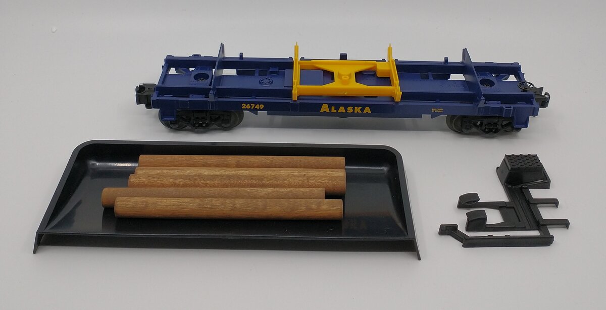 Lionel 6-26749 O Alaska Operating Log Dump Car LN/Box