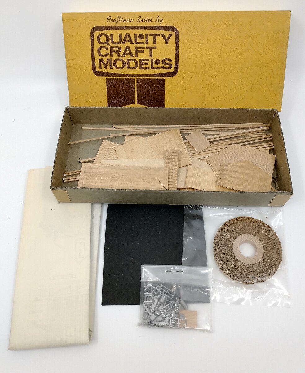 Quality Craft 209 N Scale Store and Warehouse Building Wood Craftsman Kit