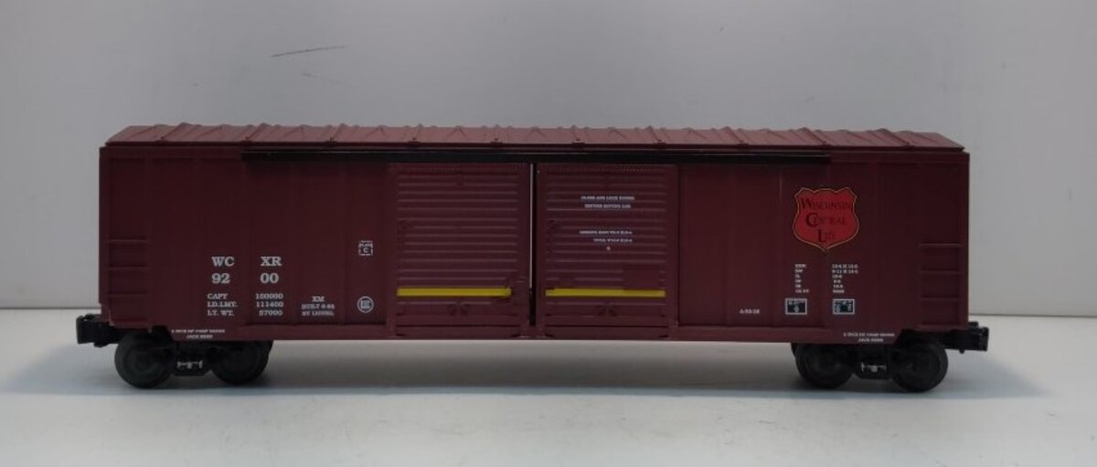 Lionel 6-17231 O Gauge Wisconsin Central Double Door Boxcar #9200 LN/Box