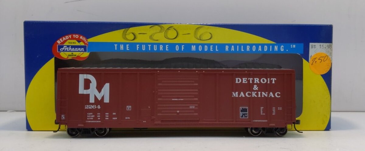 Athearn 92894 HO Scale Detroit & Mackinac 50' P-S Box Car #2264 LN/Box