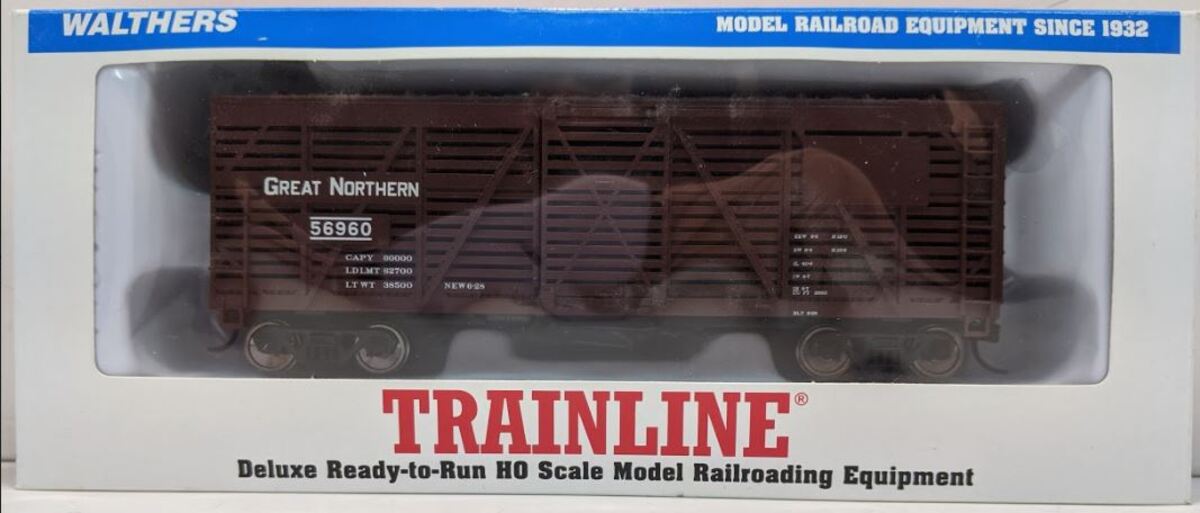 Walthers 931-1682 HO Scale Great Northern 40' Stock Car #56960 LN/Box