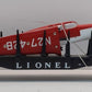 Lionel 6-29461 O Gauge 6500 PWC Flatcar w/ Airplane Red & White LN/Box