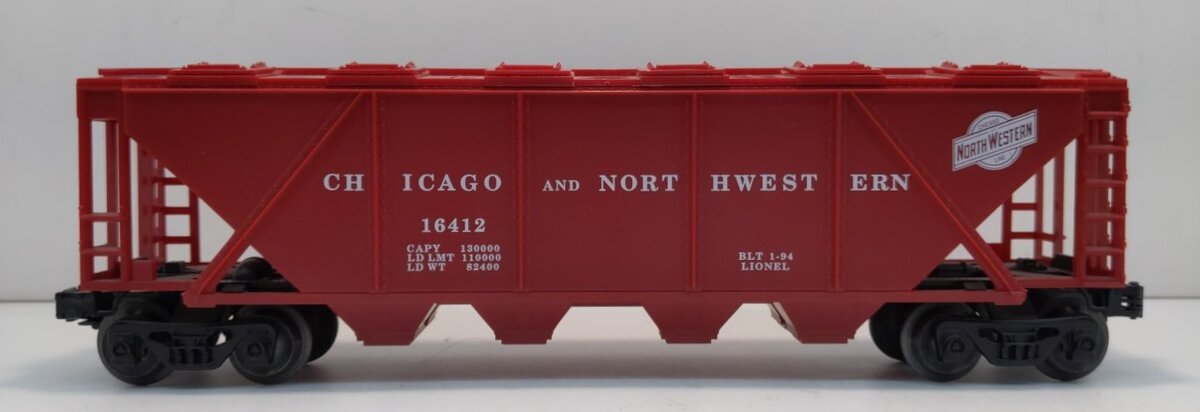 Lionel 6-16412 O Gauge Chicago & North Western 4-Bay Covered Hopper