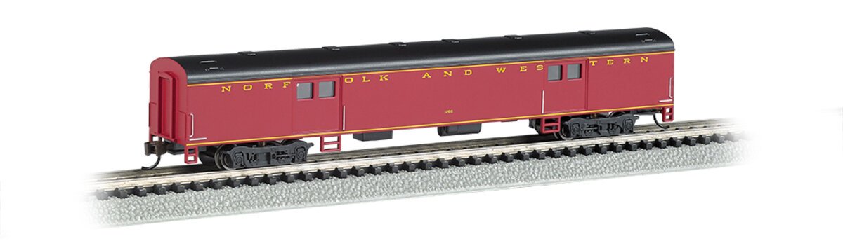 Bachmann 14452 N Norfolk & Western 72' Smooth-Side Baggage Car #1286 LN/Box