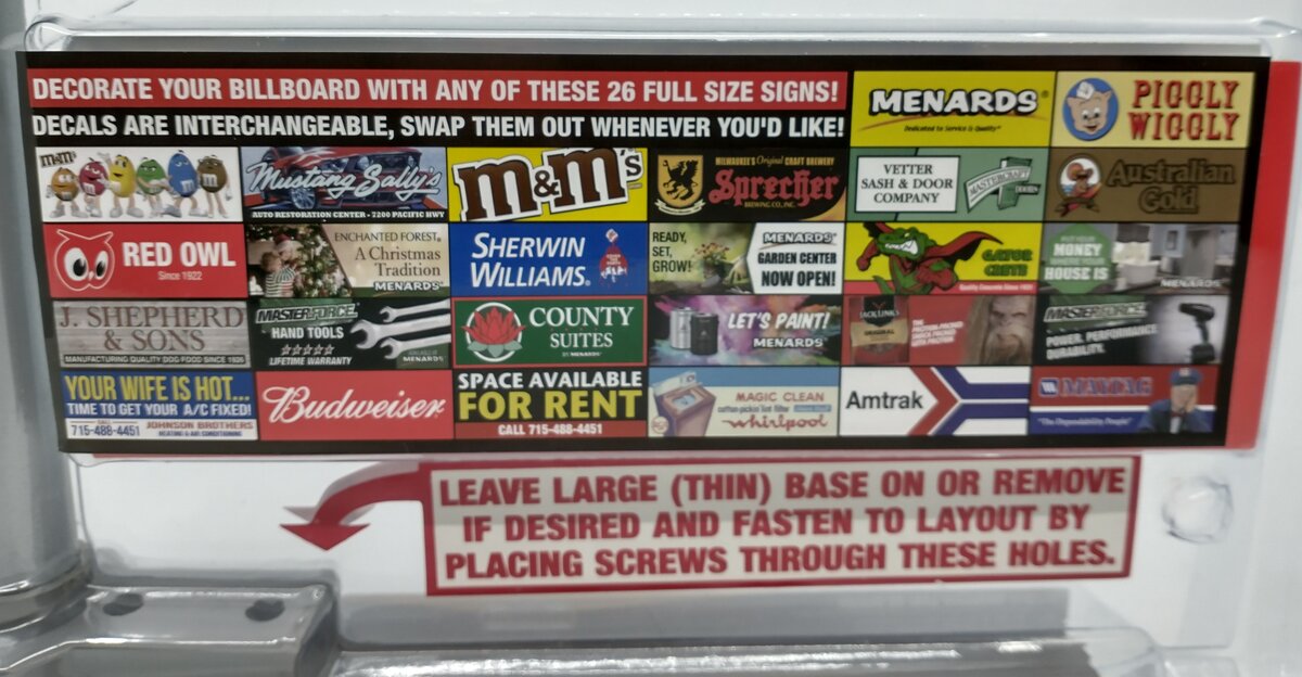 Menards 279-4289 O Blacklight Billboard w/ 26 Decals