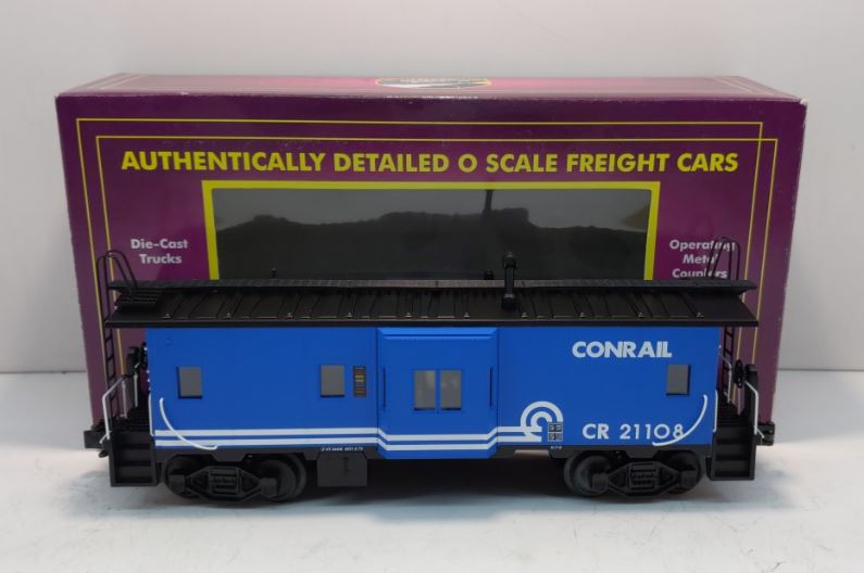 MTH 20-91039 O Gauge Conrail Bay Window Illuminated Caboose #21108 EX/Box