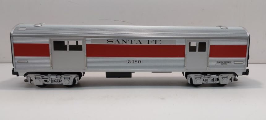 MTH 30-6010 O Gauge Santa Fe Streamlined Baggage Car #3480 LN/Box