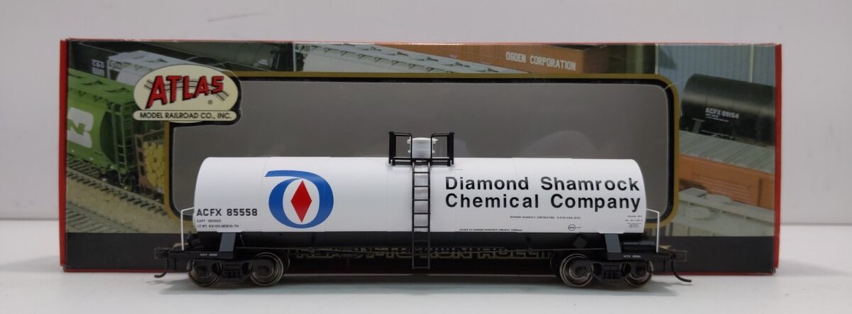Atlas 1554-1 HO Scale Diamond Shamrock ACFX 17,360 Gallon Tank Car #85558 MT/Box