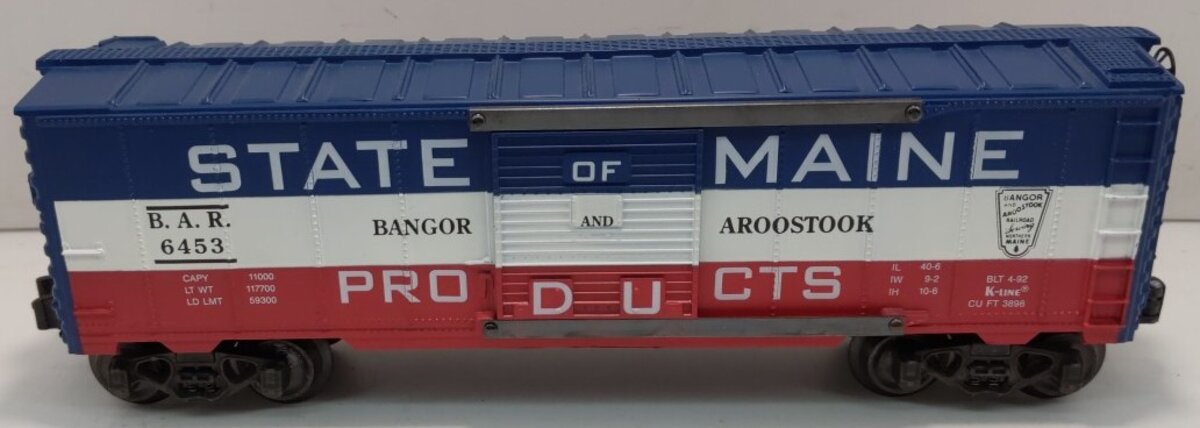 K-Line K6453 O Bangor & Aroostook Classic Boxcar #6453