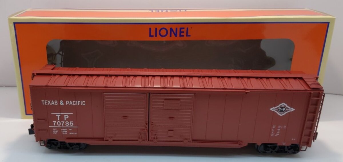 Lionel 1926472 O Texas and Pacific 50' Double Door Boxcar #70735