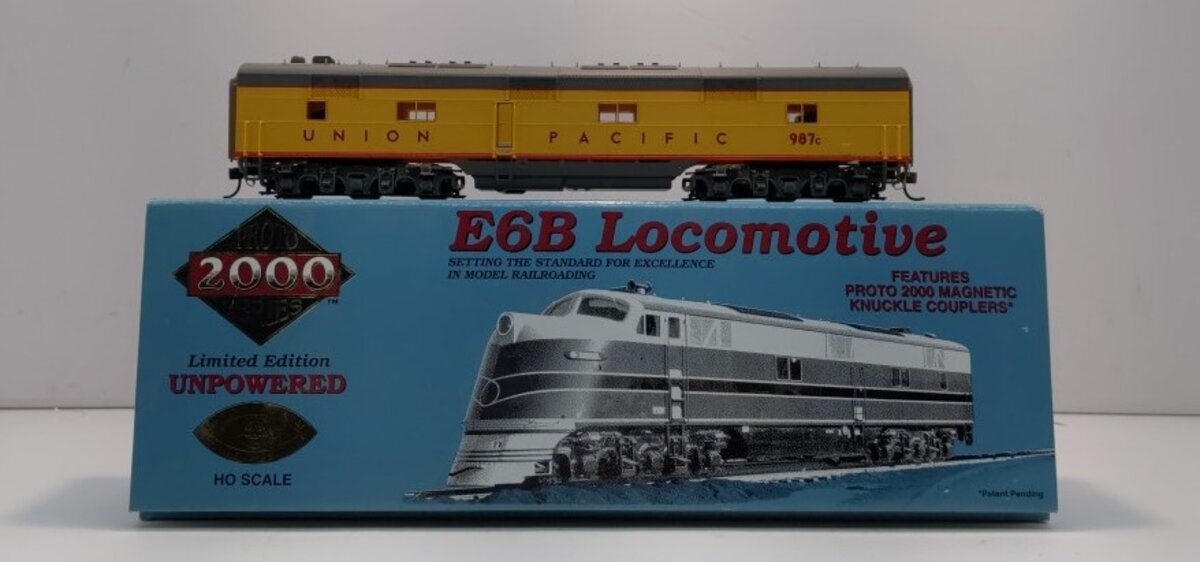 Proto 2000 23278 HO Union Pacific E6 B-Unit Non-Powered Diesel Locomotive #987C LN/Box