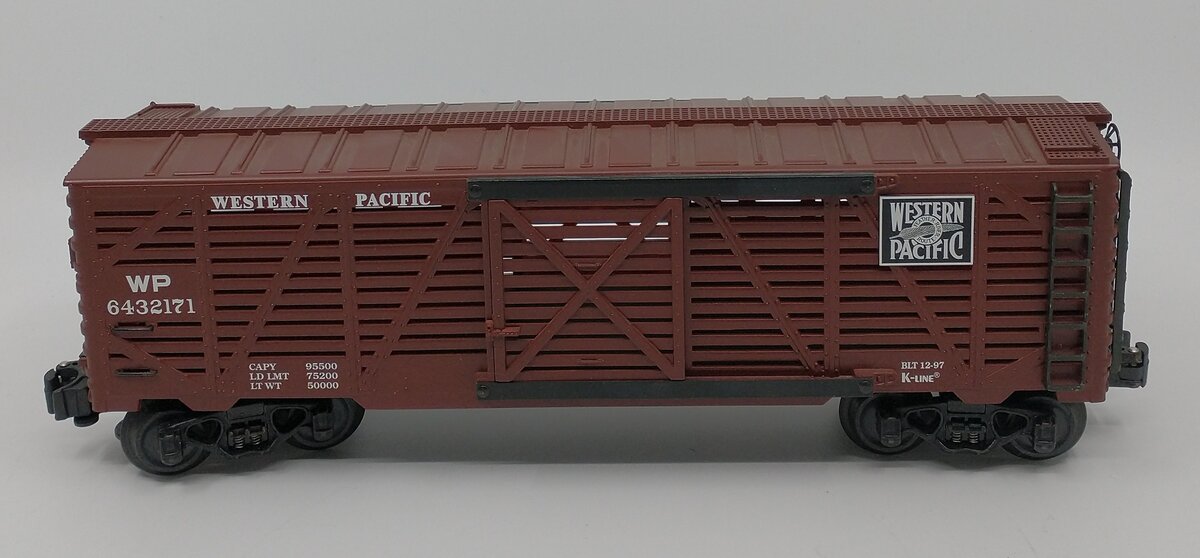 K-Line K643-2171 O Gauge Western Pacific Stock Car LN/Box