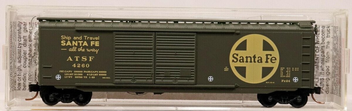Micro-Trains 03400240 N AT Santa Fe 50' Standard Double Door Boxcar #4260