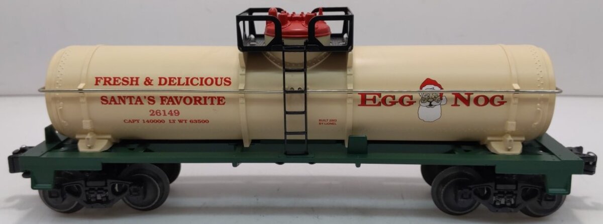 Lionel 6-26149 O Gauge Egg Nog Single Dome Tank Car LN/Box