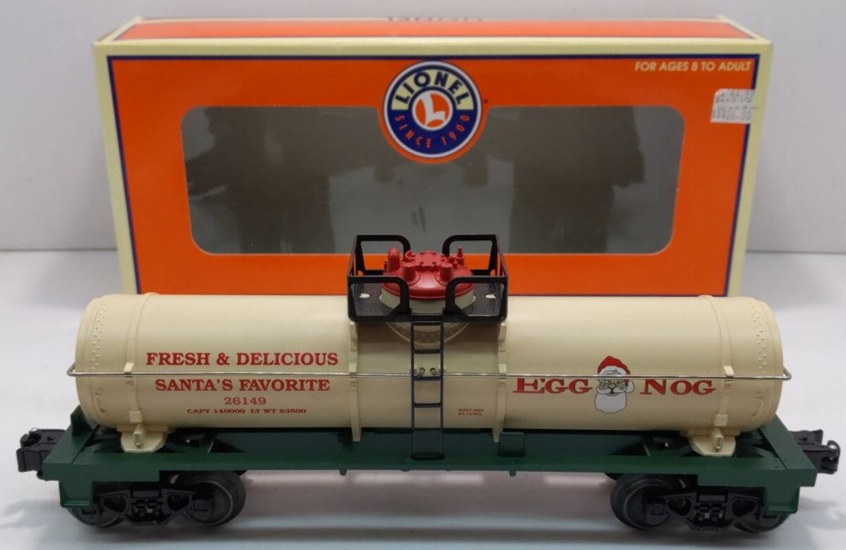 Lionel 6-26149 O Gauge Egg Nog Single Dome Tank Car LN/Box