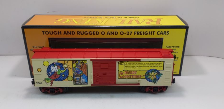 MTH 30-74493 O Gauge 2008 Christmas Boxcar LN/Box