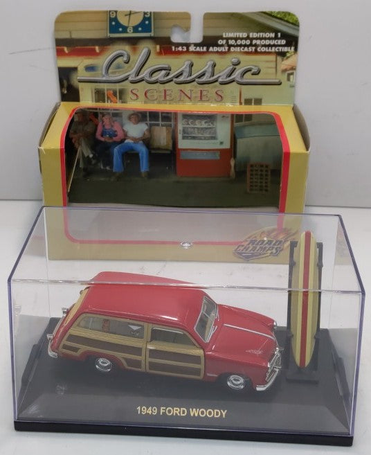 Road Champs 48200 1:43 Classic Scenes Die-Cast 1949 Ford Woody Station Wagon Car