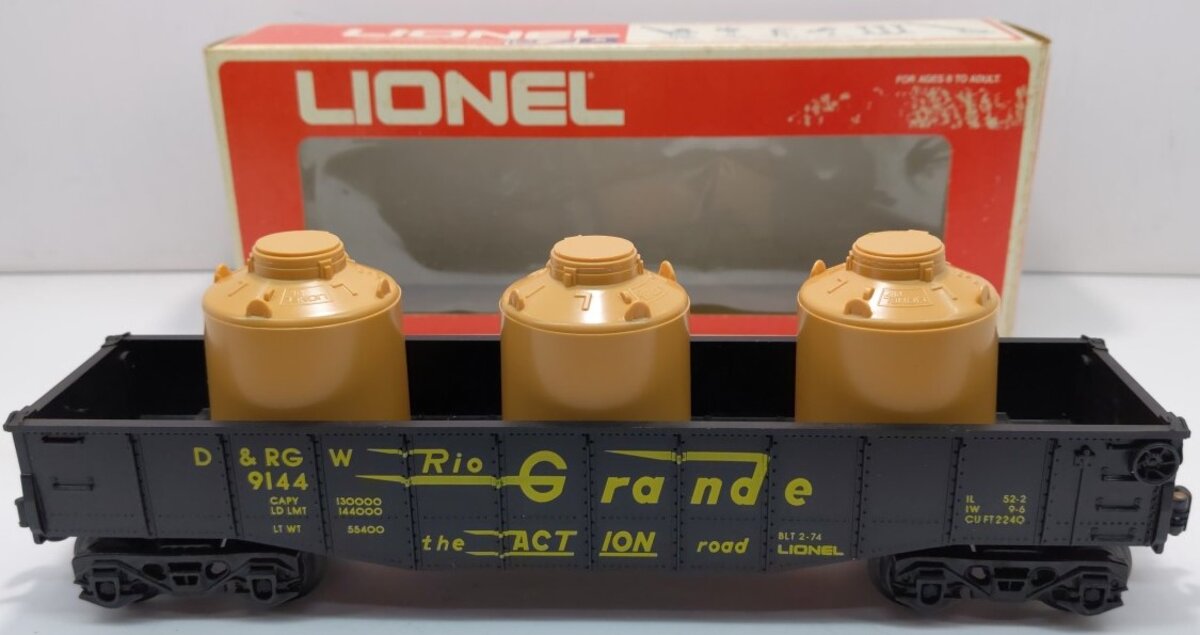 Lionel 6-9144 O Gauge Denver & Rio Grande Western Gondola #9144 LN/Box